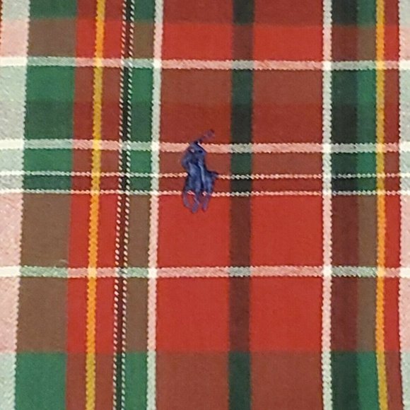 POLO RALPH LAUREN Plaid Button The Big Shirt Mens Long Sleeve Size L Flannel - Picture 6 of 10